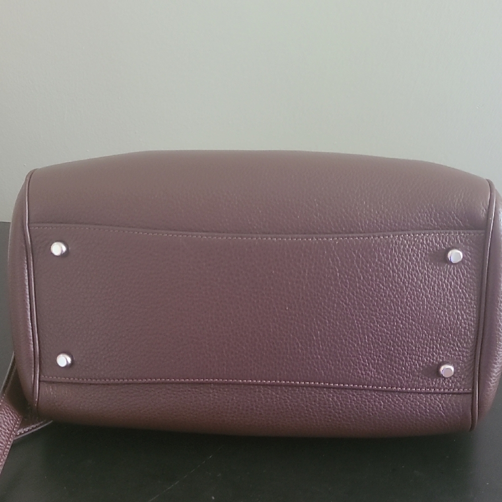 Coach Pebbled Leather Rowen Large Satchel in Maple 12Wx8H, No Dust Cover - Picture 8 of 13